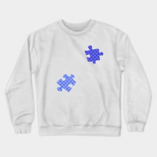 Blue and purple puzzle pieces Crewneck Sweatshirt